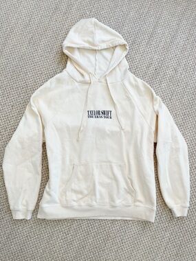 Taylor Swift The Eras Tour Exclusive Hoodie Beige Cream Size XL Worn Once